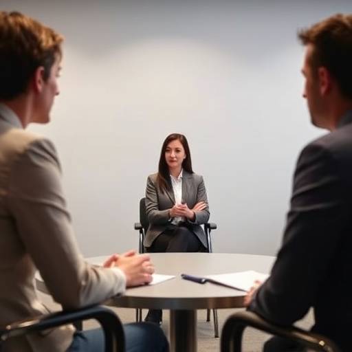 Immagine di persone che partecipano a un colloquio di lavoro.