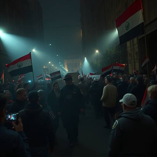 Immagine di una manifestazione a Teheran