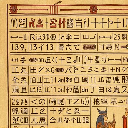 Un frammento di un antico papiro egizio con geroglifici