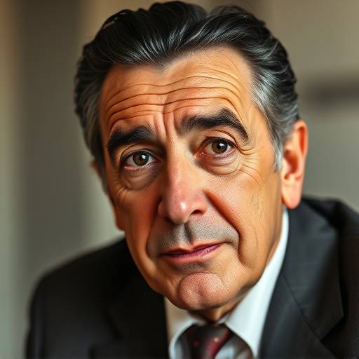 Un ritratto di Alberto Sordi, famoso attore italiano